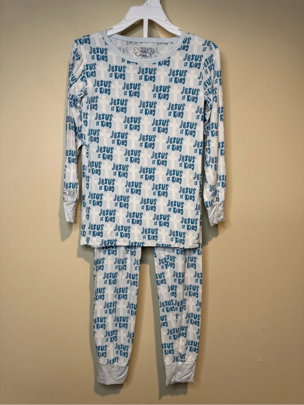 Holy Pals Jesus is King Bamboo pajama set toddler size 4